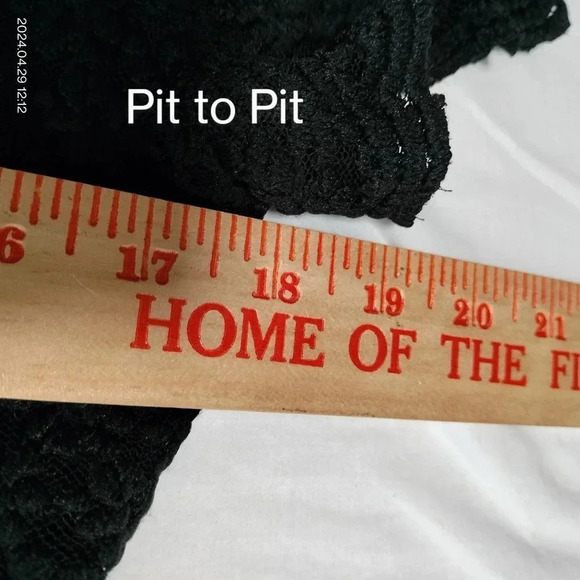 DW3 for David Warren Women's Size 6  Black Lace Minimalist Classic Lined Dress - Picture 11 of 12